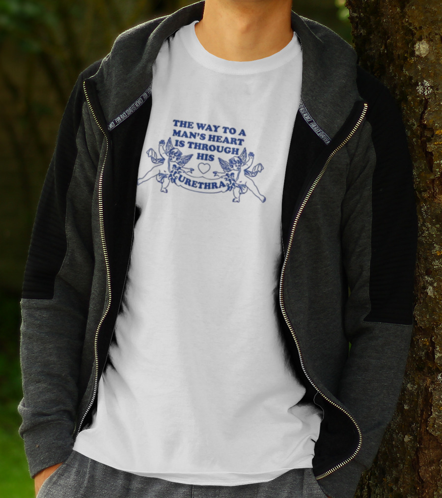 The Way To A Man's Heart Is Through His Urethra With Cupid Figures T-Shirt