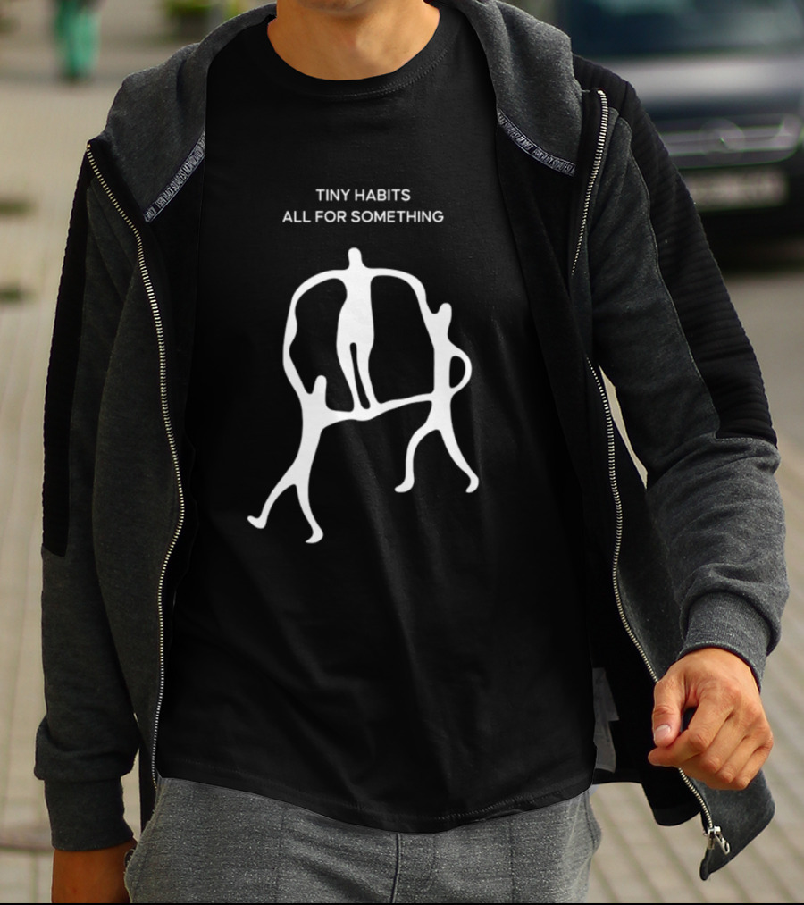 Tiny Habits All For Something Minimalist Figures Abstract T-Shirt
