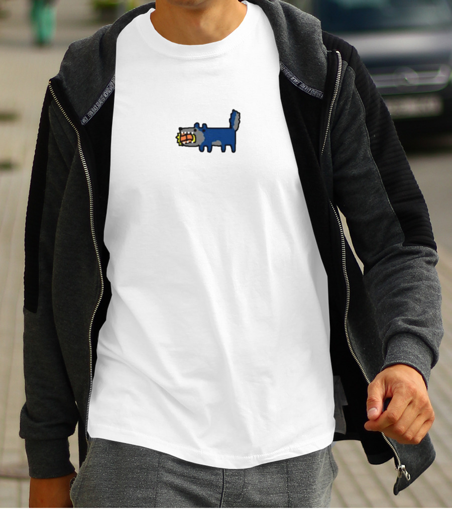 Wolves Eat Sun Cartoon Wolf Biting Sun T-Shirt