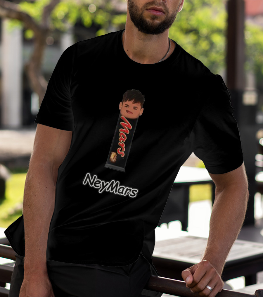 NeyMars Mars Candy Wrapper Neymar Head Edgy T-Shirt