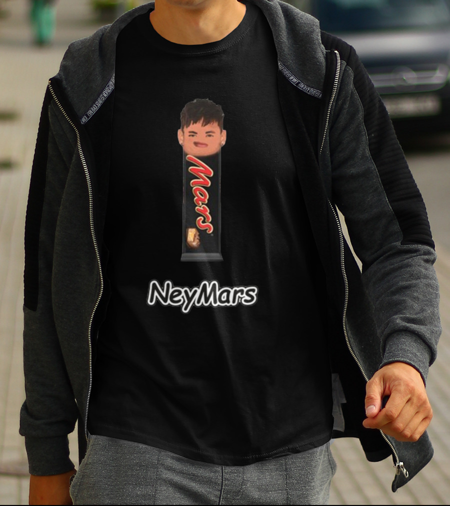 NeyMars Mars Candy Wrapper Neymar Head Edgy T-Shirt