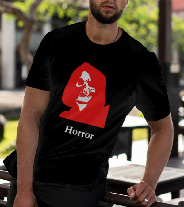 Lunchmeat Vhs Horror Reaper Marshall Julius Skull In Red Hood T-Shirt