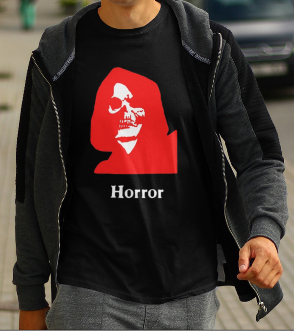 Lunchmeat Vhs Horror Reaper Marshall Julius Skull In Red Hood T-Shirt