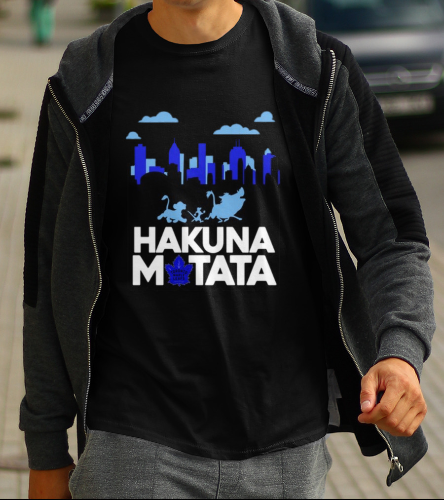 Hakuna Matata Toronto Skyline With Characters Toronto Maple Leafs T-Shirt