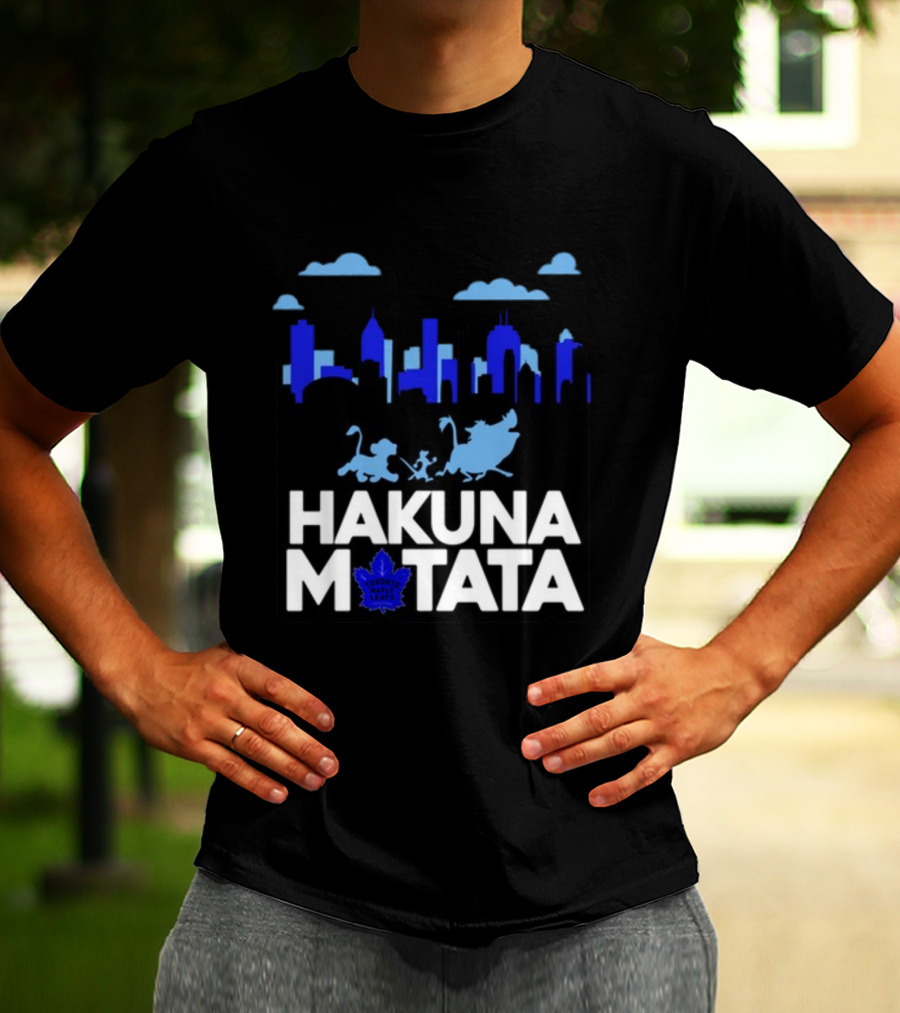 Hakuna Matata Toronto Skyline With Characters Toronto Maple Leafs T-Shirt
