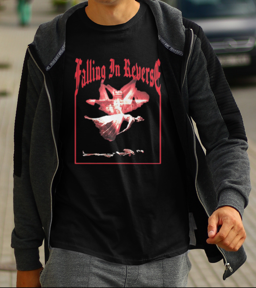 Falling In Reverse Floating Skeleton And Angel T-Shirt