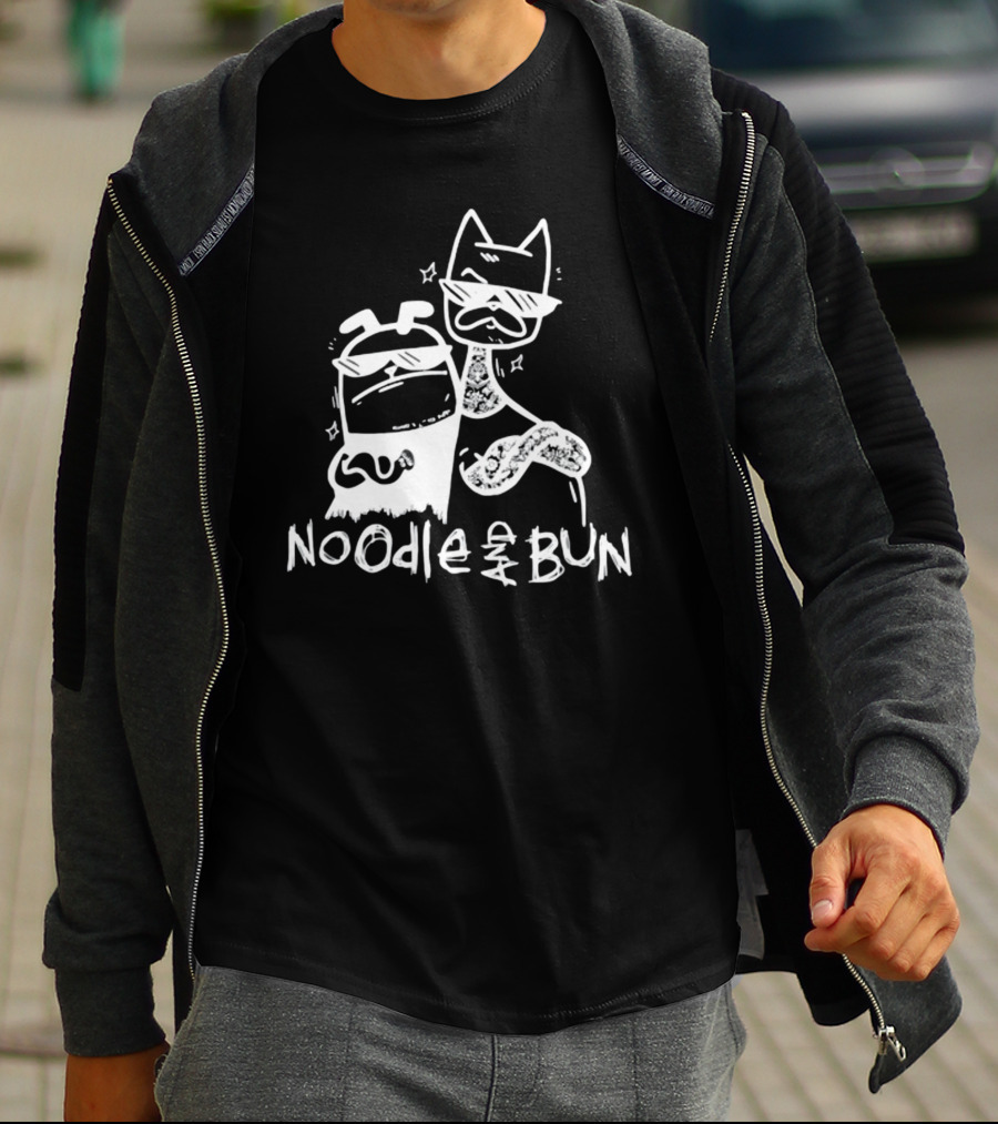 Noodleandbun Noodle And Bun The Duo Cats With Sunglasses T-Shirt