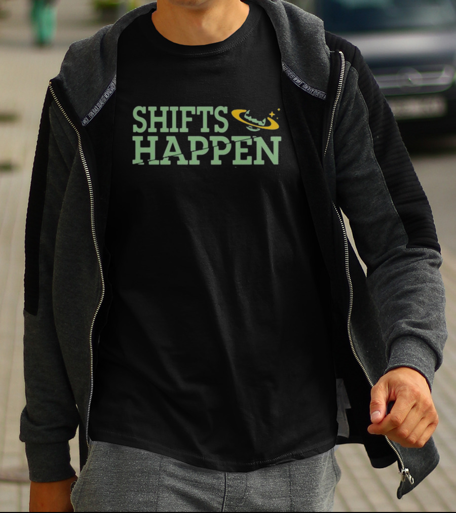 Good Morning Tapes Shifts Happen Planetary Orbit T-Shirt