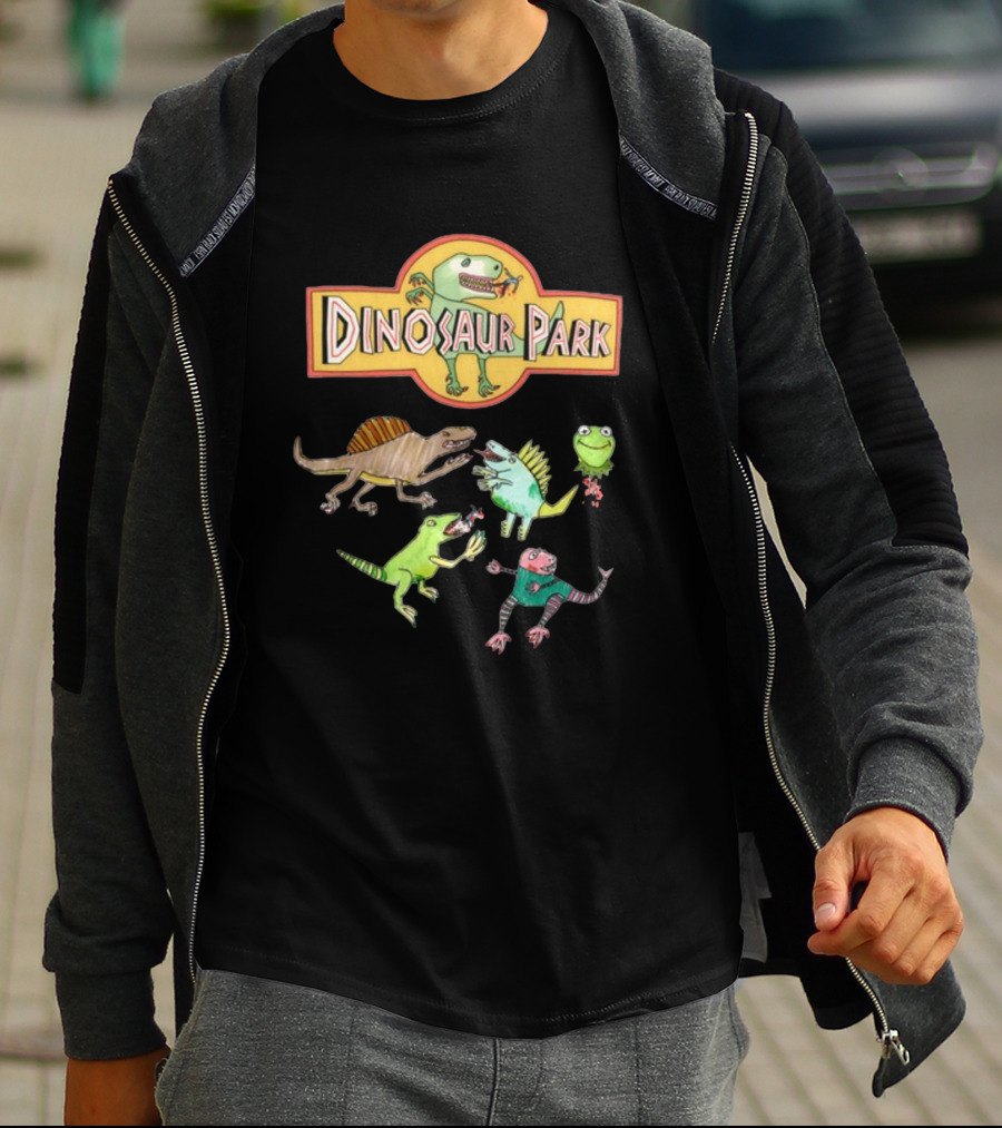 Webworm Dinosaur Park Cartoon Dinosaurs Fun T-Shirt