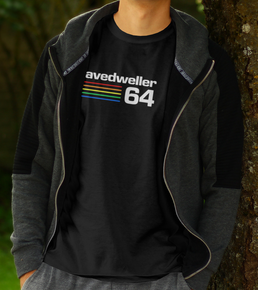 Cavedweller 64 Retro Gaming Style With Striped Color Bars T-Shirt