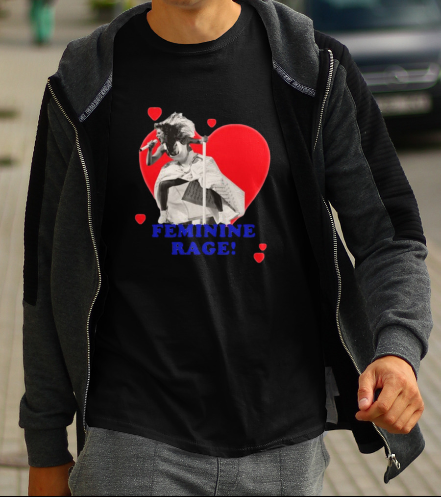 Taylor Swift Feminine Rage Sussy Swiftie Heart Stage Performance T-Shirt