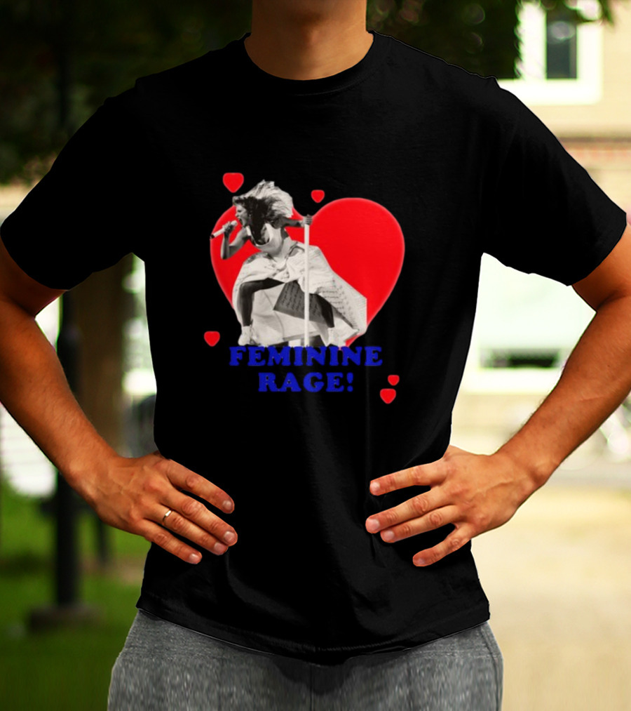 Taylor Swift Feminine Rage Sussy Swiftie Heart Stage Performance T-Shirt