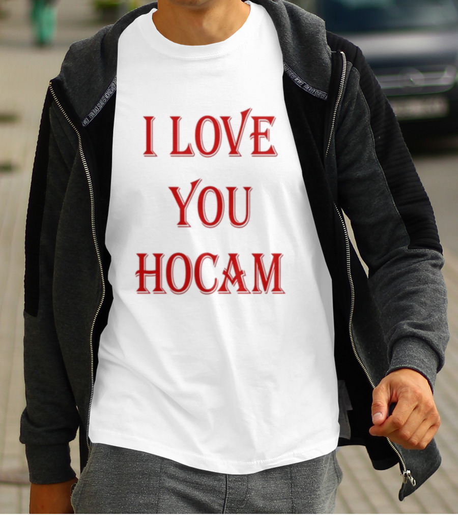 I Love You Hocam Vintage Horror Inspired Font T-Shirt