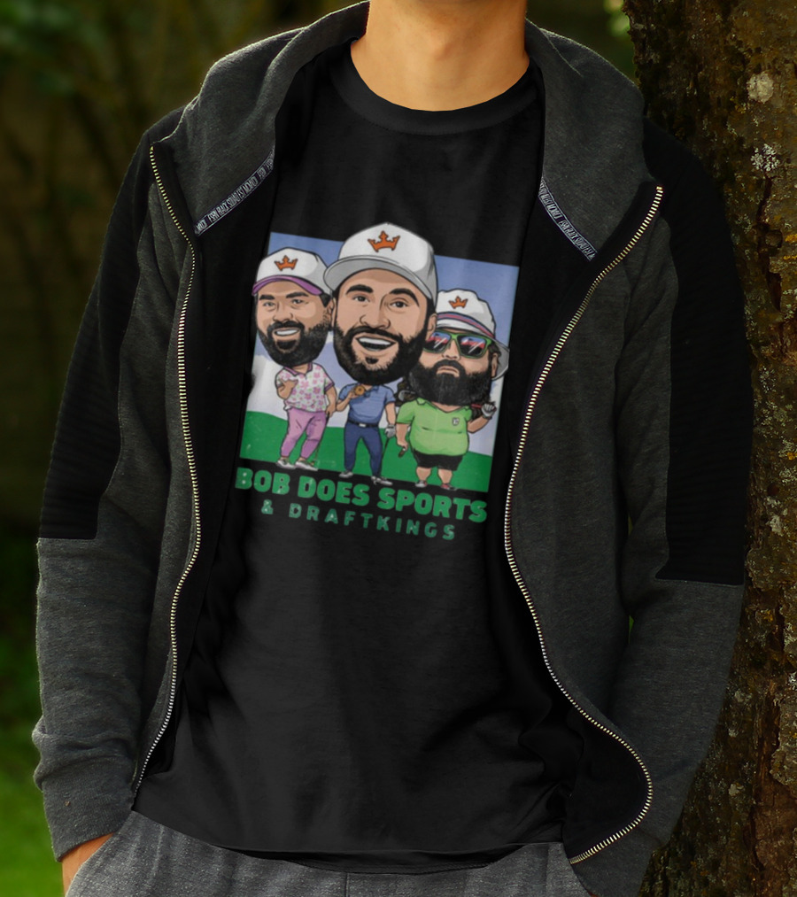 Bob Does Sports And DraftKings Golf Cartoon Collaboration T-Shirt