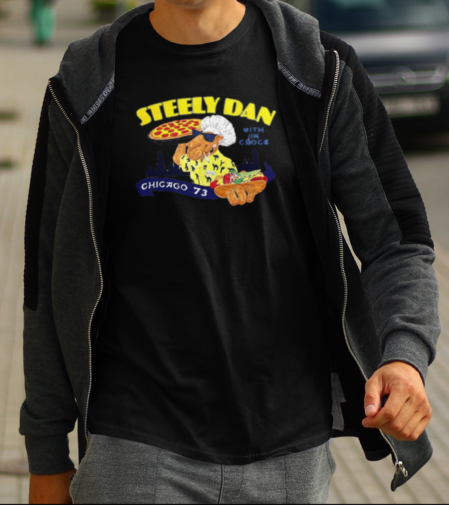 Steely Dan With Jim Croce Pizza Chef Chicago 73 T-Shirt