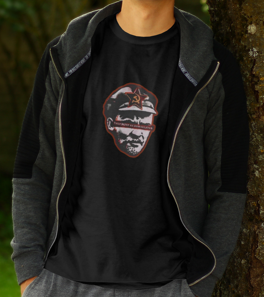 They Must Be Annihilated Soviet Star Lenin Bust Unwokeart Zine T-Shirt