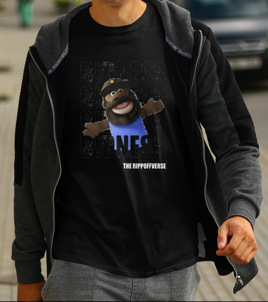 The Rippoffverse Bidness Character With Blue Tank Top And Cap T-Shirt