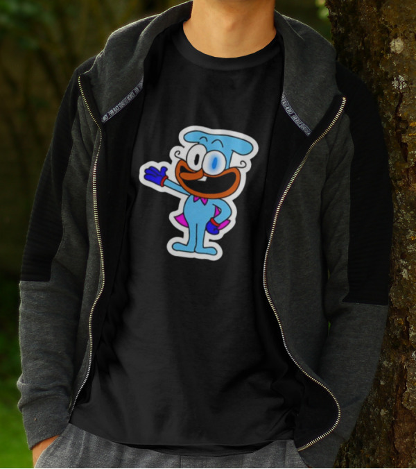 Soomlarr The Doise Animated Character With Blue Outfit And Orange Face T-Shirt