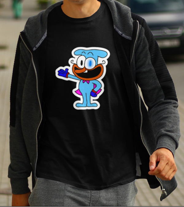 Soomlarr The Doise Animated Character With Blue Outfit And Orange Face T-Shirt