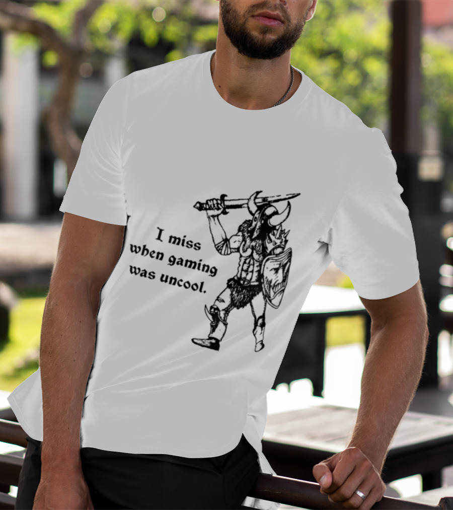 Hyperborean Heretic I Miss When Gaming Was Uncool Barbarian Warrior Vintage Nostalgia T-Shirt