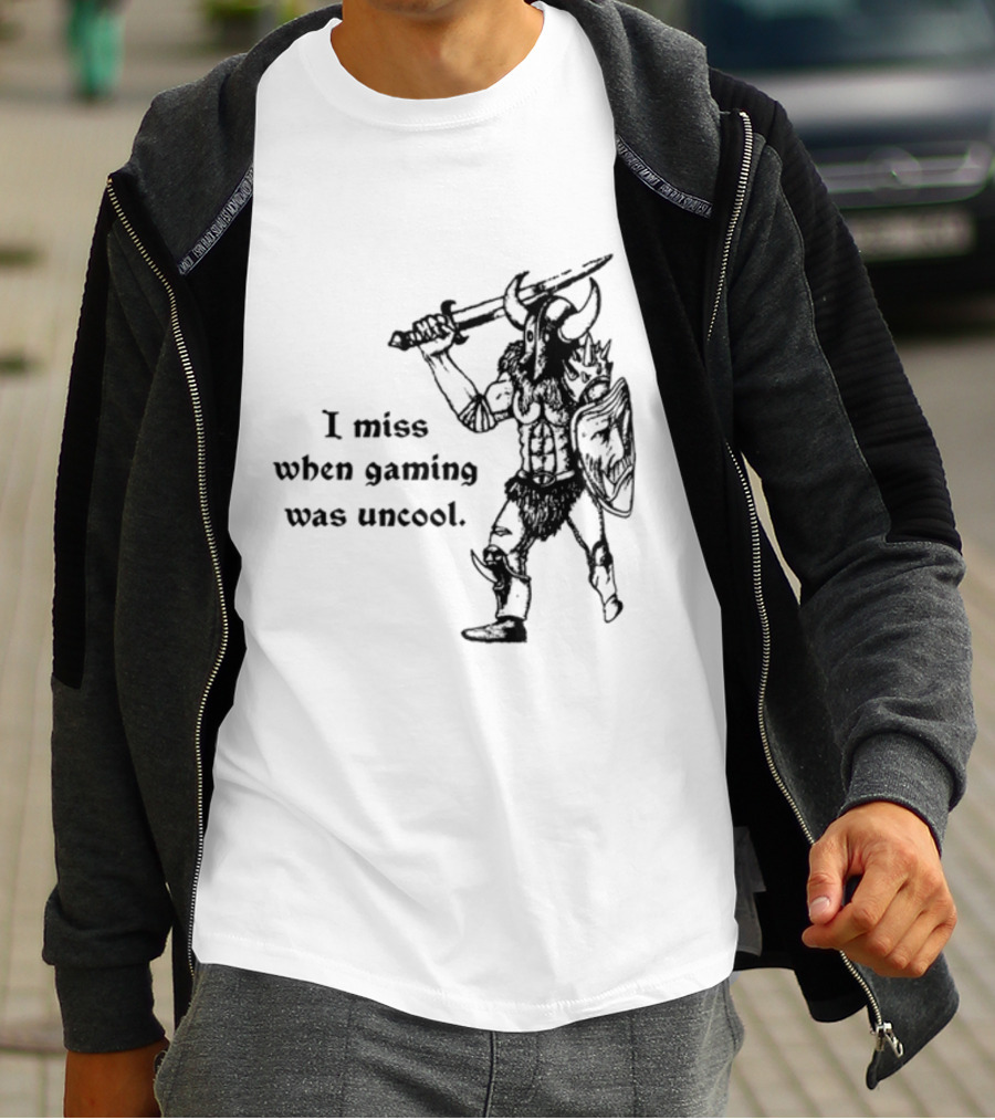 Hyperborean Heretic I Miss When Gaming Was Uncool Barbarian Warrior Vintage Nostalgia T-Shirt