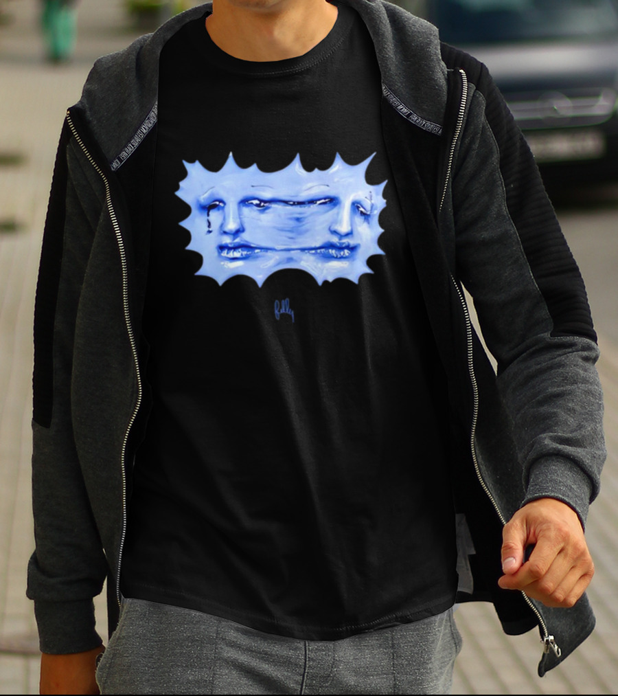 Felly Sun Liquid Blue Faces T-Shirt