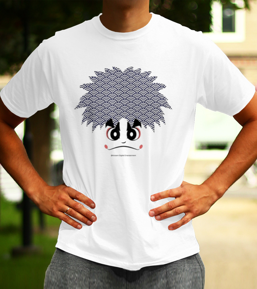 Kit Ellis Wearing Gare Goemon Konami Digital Entertainment Character Face T-Shirt