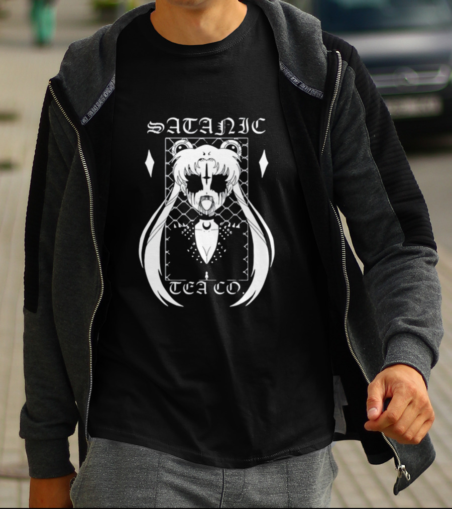 Satanic Tea Co Black Metal Sailor Moon T-Shirt