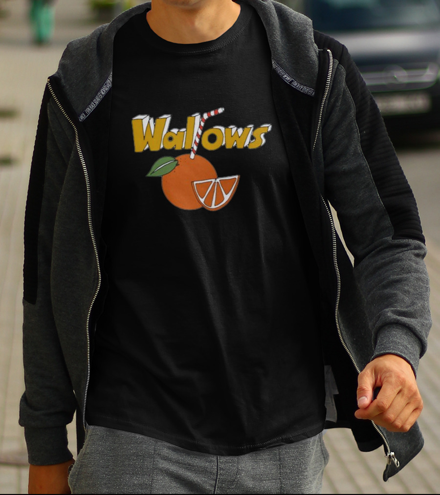 Wallows Orange Juice Stripe Straw T-Shirt