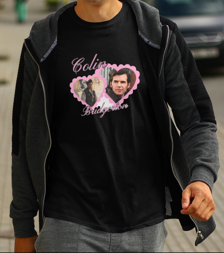 Colin Bridgerton Romantic Heart Portraits T-Shirt