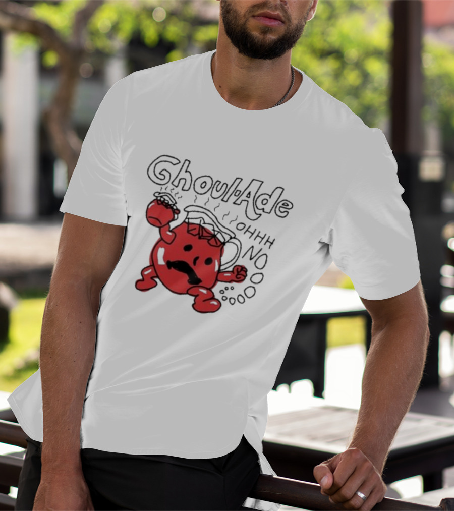 Ghoul-Ade Ohhh No Monster Juice Pitcher Panic Retro Scream T-Shirt