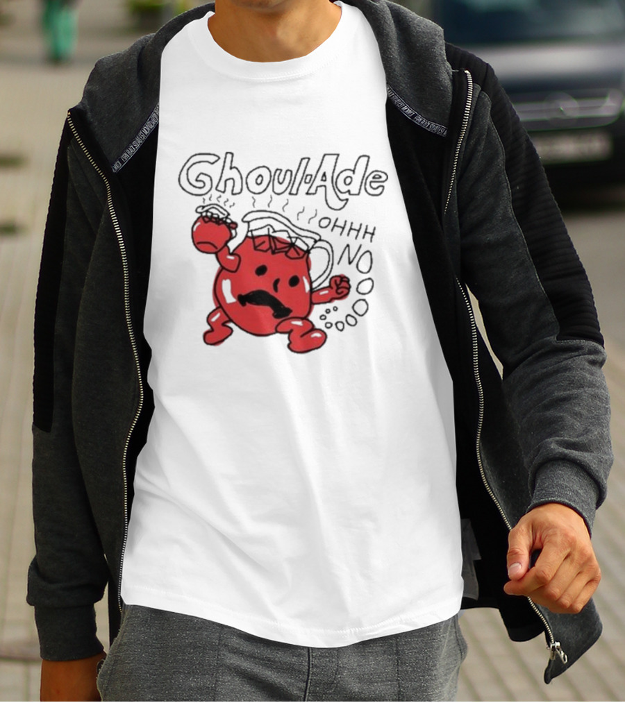 Ghoul-Ade Ohhh No Monster Juice Pitcher Panic Retro Scream T-Shirt