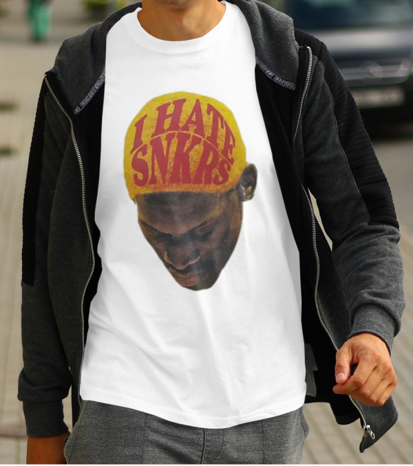 I Hate Snkrs Retro Style Bold Text On Yellow Hat T-Shirt