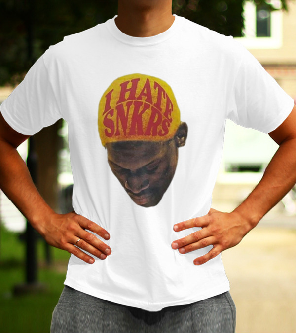 I Hate Snkrs Retro Style Bold Text On Yellow Hat T-Shirt