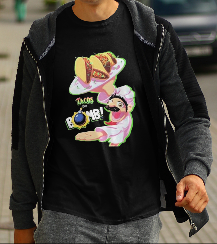 Curio Kujo Tacos Are The Bomb Chef With Bomb T-Shirt