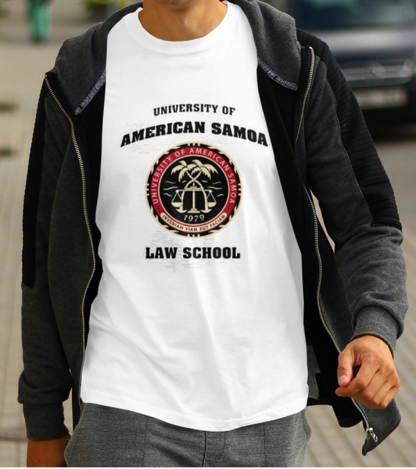 University Of American Samoa Law School Seal 1979 Riventiam Viam Aut Faciam T-Shirt