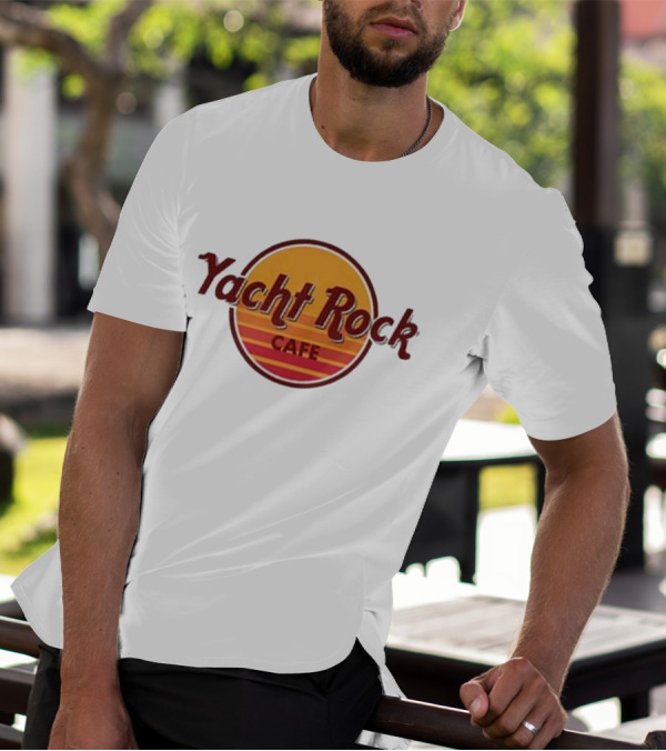 Yacht Rock Cafe Retro Sunset Circle T-Shirt