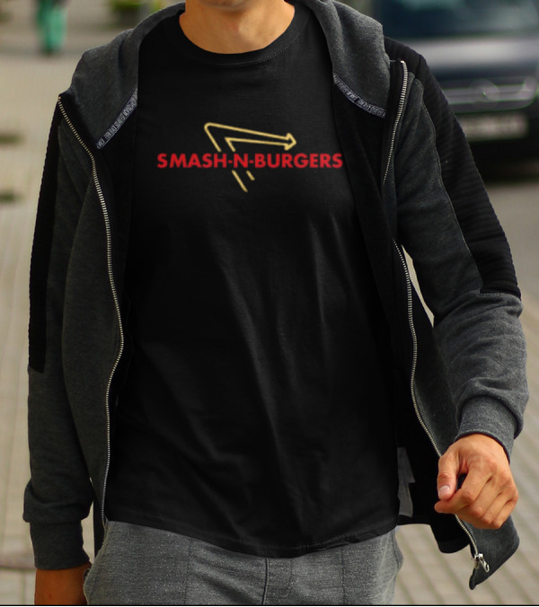 SMASH-N-BURGERS Arrow Symbol Neon T-Shirt