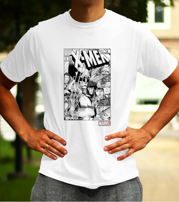 Classic Marvel Comic X-Men Wolverine Team Cover T-Shirt