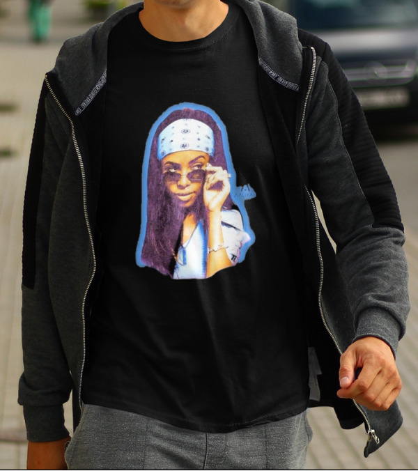 Zayn Malik Aaliyah Bandana Sunglasses Airbrush Purple T-Shirt