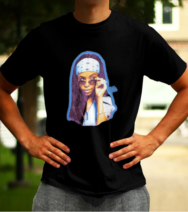 Zayn Malik Aaliyah Bandana Sunglasses Airbrush Purple T-Shirt