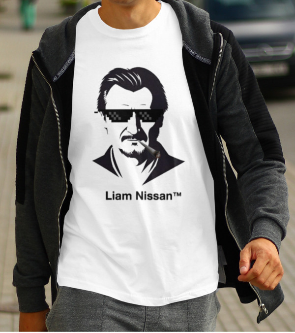 Liam Nissan Smoking Thug Life Sunglasses Mockup T-Shirt