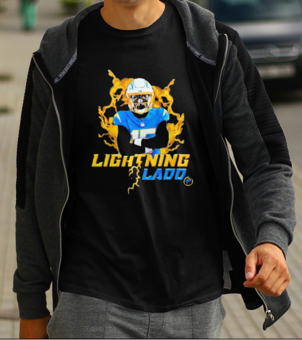 Lightning Ladd Bold Blue Football Power Charge T-Shirt