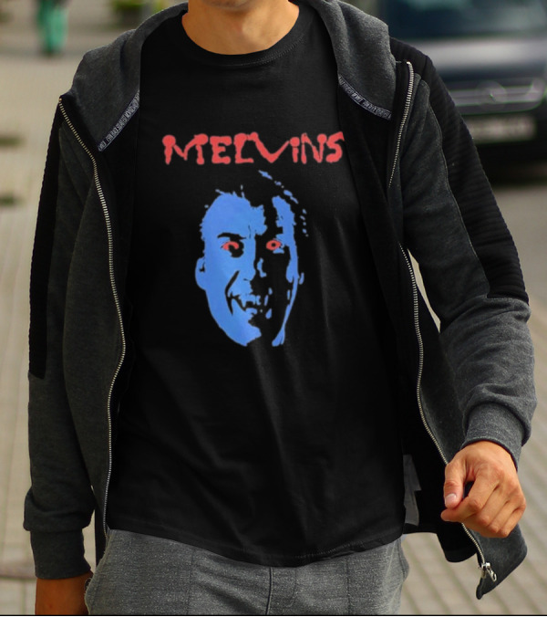 Melvins Christopher Iconic Blue Face With Red Eyes T-Shirt