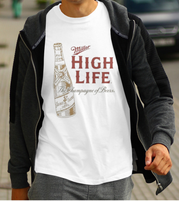 Miller High Life The Champagne Of Beers Vintage Bottle T-Shirt