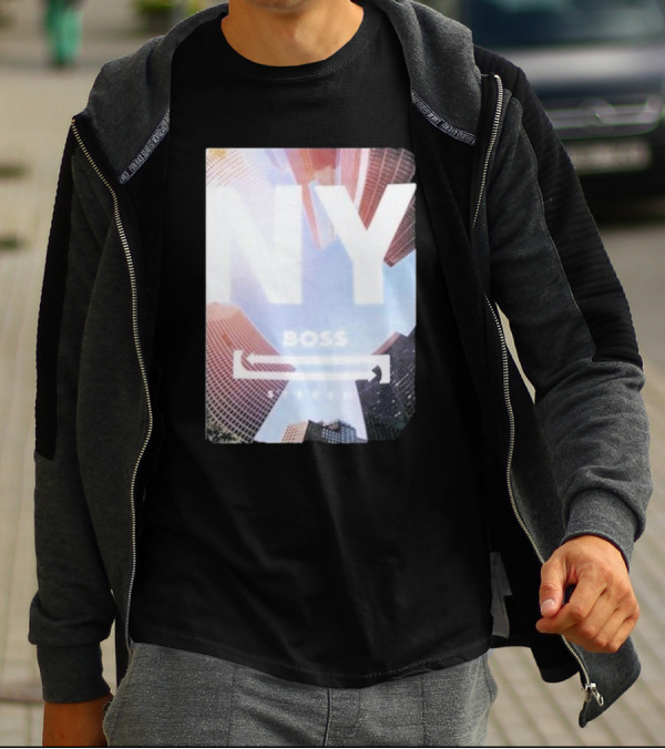 NY Boss Stereo Skyscraper Cityscape T-Shirt
