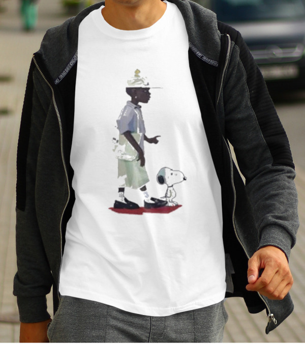Black Woman With Snoopy Peanuts T-Shirt