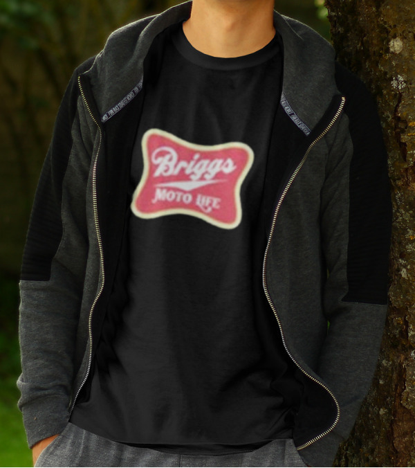 Briggs Moto Life Red Emblem T-Shirt