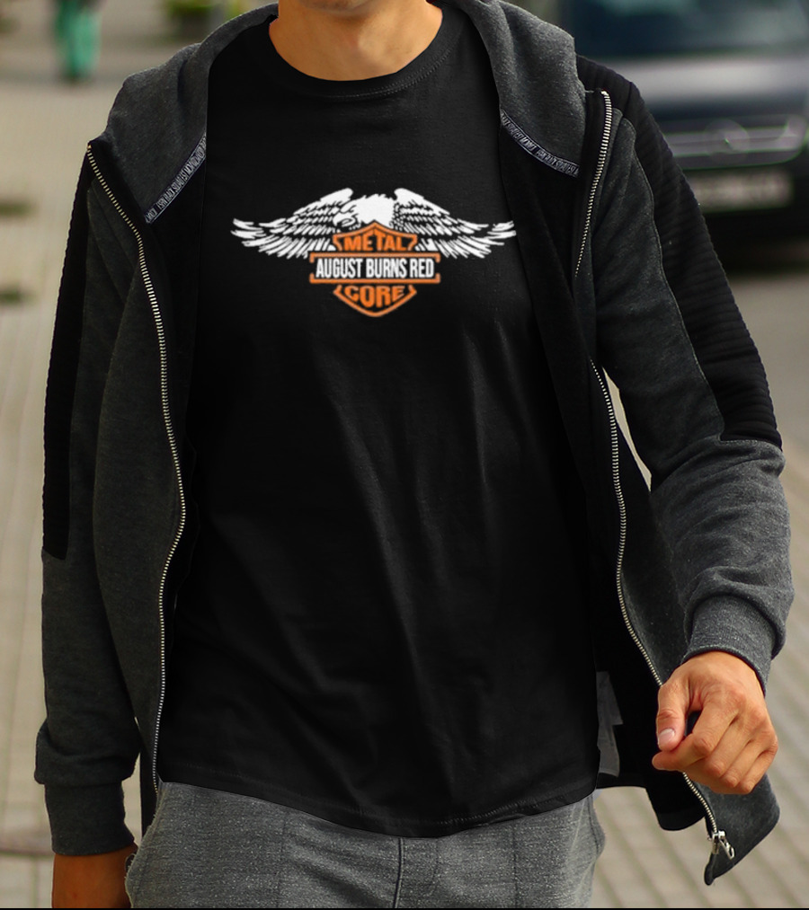 August Burns Red Metal Core Wings Motorcycle T-Shirt