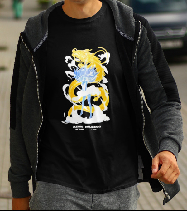 Azuki No 3602 Nxtlabs Girl And Dragon Fantasy T-Shirt